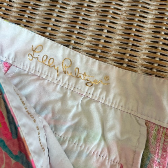 Lilly Pulitzer The Buttercup Short Pink Preppy Shellabrate Scalloped Beach - Picture 6 of 8